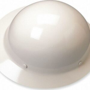 MSA 475408 Skullgard Full-Brim Hard Hat with Fas-Trac III Ratchet Suspension | Non-slotted Hat, Made of Phenolic Resin, Radiant Heat Loads up to 350F - Standard Size in White
