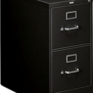 HON 2-Drawer Office Filing Cabinet - 310 Series Full-Suspension Letter File Cabinet, 26.5"D, Black (H312)