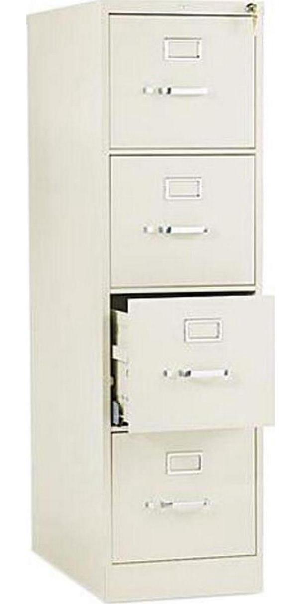 HON 4 Drawers Vertical Lockable Filing Cabinet, Putty