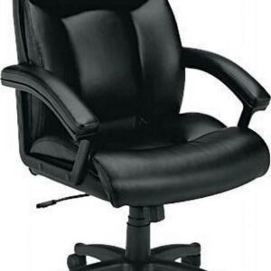 Basyx VL151 Series Executive High-Back Chair Black Leather VL151SB11