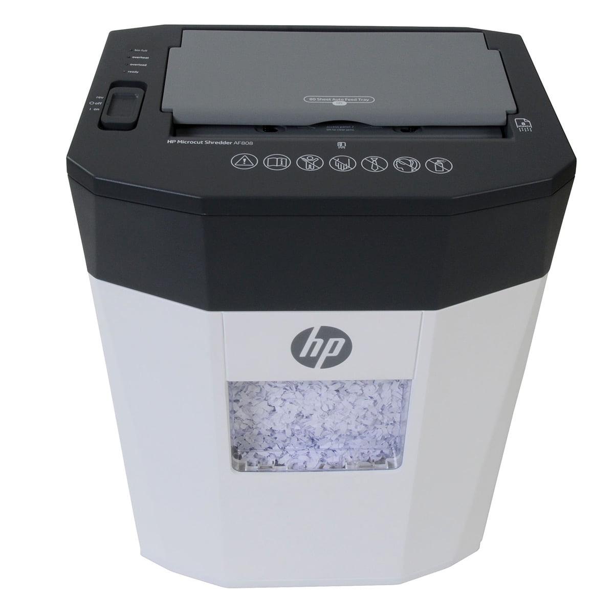HP AF808 Microcut Shredder - Auto Feed 80 Sheets & 8 Sheets Manual