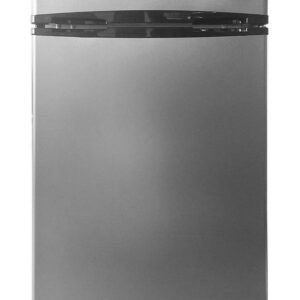Hamilton Beach Retro 7.2 cu ft. Top Mount Fridge with Stainless Steel Design, Spill Proof, Glass Shelves, 2 Door, HBFR7500
