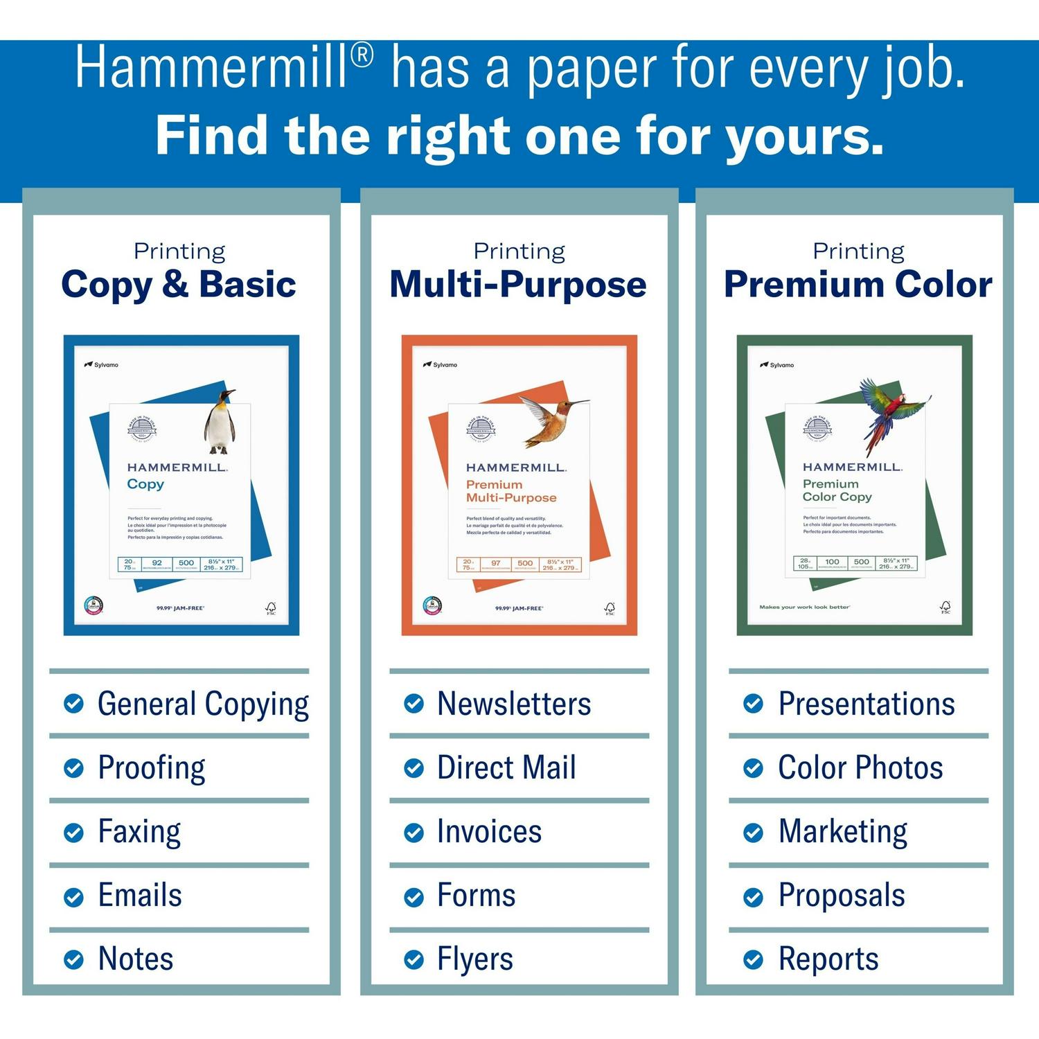 Hammermill Copy Plus Print Paper, 92 Bright, 8.5" x 14", White, 500 Sheets Per Ream, 10 Reams Per Carton - HAM105015CT - Image 6