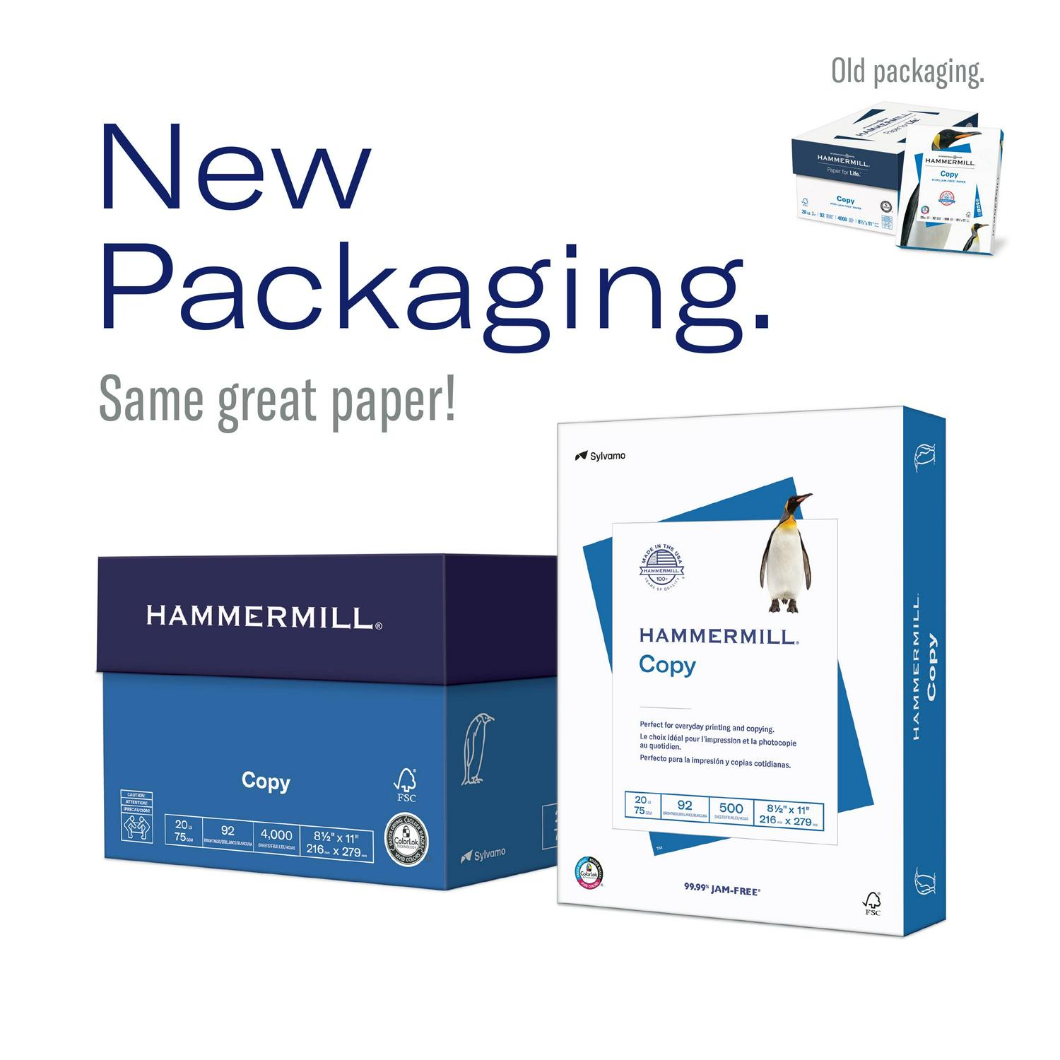 Hammermill Printer 20 lb., Copy Paper 8.5" x 11", 10 Ream, 5,000 Sheets, White - 150010 - Image 4