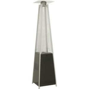 Hanover 7-Ft. 42,000 BTU Pyramid Propane Patio Heater in Black | Outdoor Heating for Patio, Backyard, Deck, Porch | Battery Ignition Start | Adjustable Temperature | Protective Grill | HAN101BLK