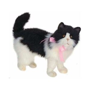 Hansa Black and White Cat Plush Toy
