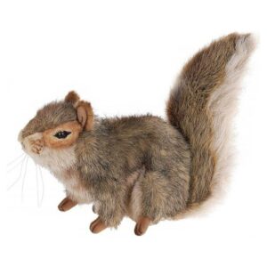 Hansa Gray Sitting Squirrel Plush Toy