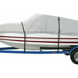 Harbor Master 600 Denier Polyester Boat Accessories, Water Resistant Boat Cover, Gray D
