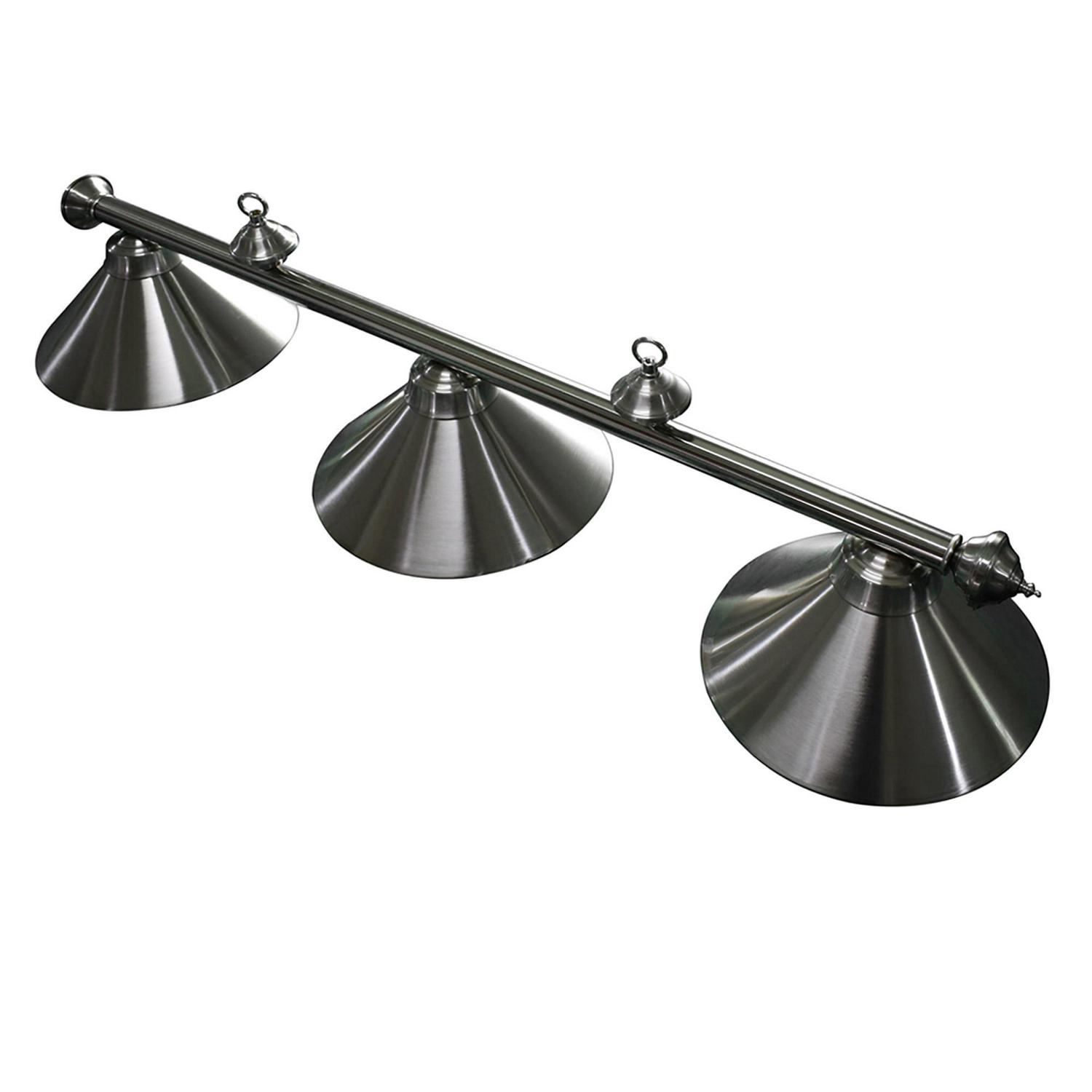 Bluewave Soft Brushed Stainless Steel 3-Shade Billiard Light