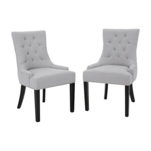 Christopher Knight Home Cheney Contemporary Tufted Dining Chairs (Set of 2) - 21.50" L x 25.00" W x 36.00" H Light Grey N/A Wood