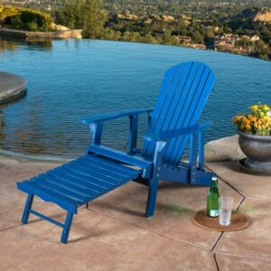 Christopher Knight Home Hayle Reclining Wood Adirondack Chair (Set of 2) by Blue