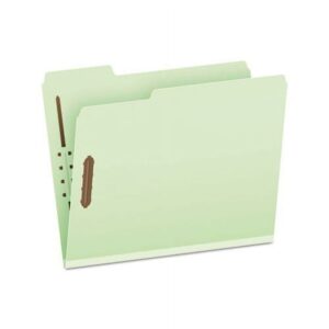 Heavy-Duty Pressboard Folders w/ Embossed Fasteners Letter Size, Green, 25/Box