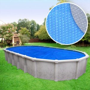 Heavy-Duty Space Age Oval Solar Cover Pool Blanket, 12 x 24 ft.