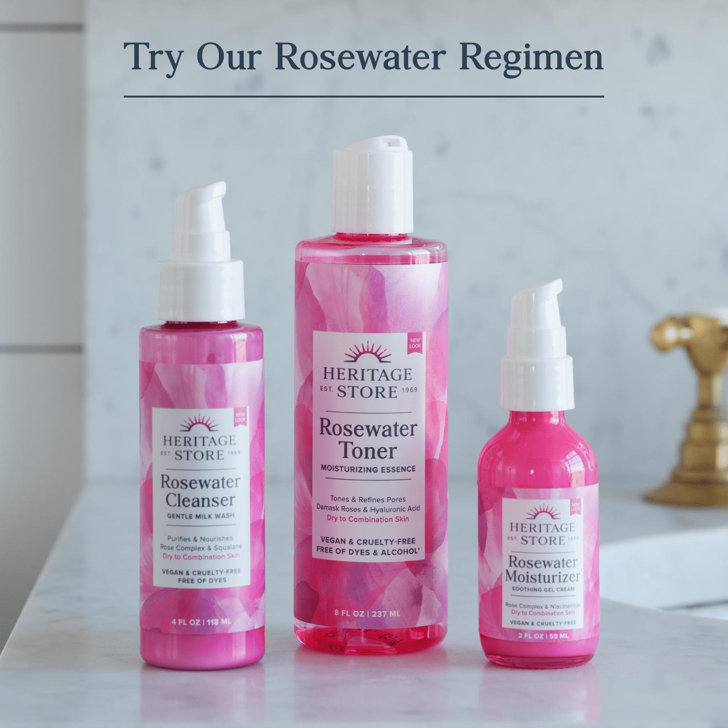 Heritage Store Rosewater | Hydrating Formula for Skin & Hair | No Dyes or Alcohol, Vegan | 1 gal. 128 oz - Image 6