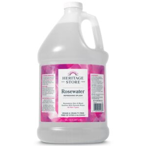 Heritage Store Rosewater | Hydrating Formula for Skin & Hair | No Dyes or Alcohol, Vegan | 1 gal. 128 oz