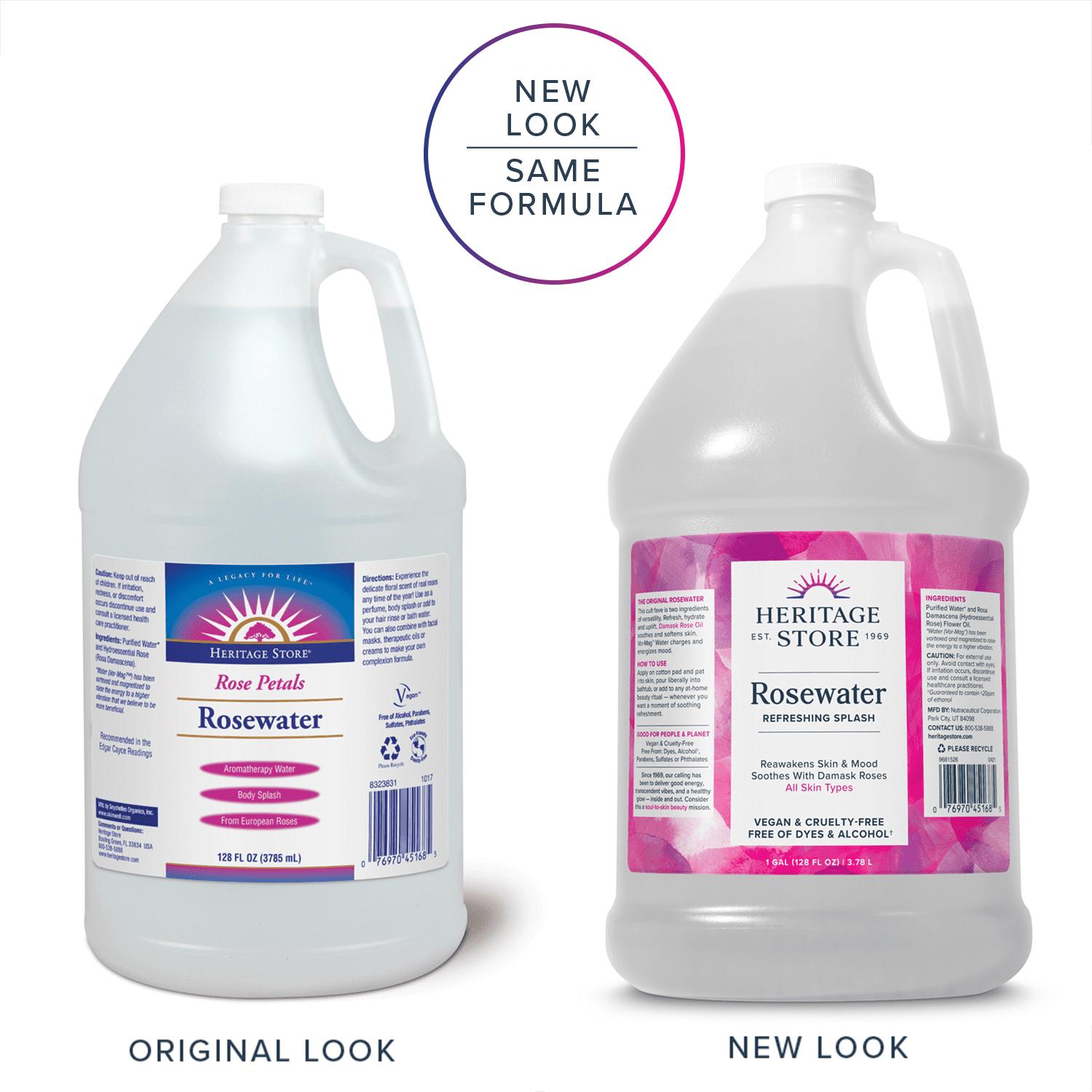 Heritage Store Rosewater | Hydrating Formula for Skin & Hair | No Dyes or Alcohol, Vegan | 1 gal. 128 oz - Image 2