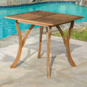 Christopher Knight Home  Hermosa Outdoor Acacia Wood Square Dining Table - 31.50"L x 31.50"W x 30.00"H Brown