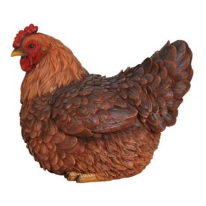 Hi-Line Gift Ltd. Squatting Hen Indoor/Outdoor Statue