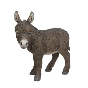 Hi-Line Gift Ltd 87974-B Standing Brown Donkey Looking Left Statue