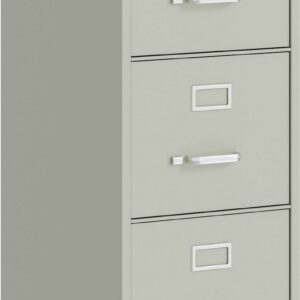 Hirsh 22" Deep 3 Drawer Letter Width Vertical File Cabinet, Commercial Grade, Gray