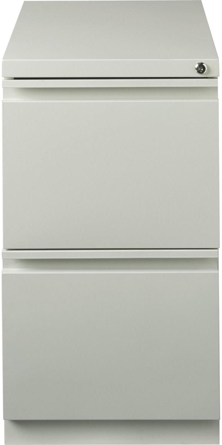 Hirsh 23" Deep Mobile Pedestal File Cabinet 2 Drawer File-File, Letter Width, Gray - Image 2