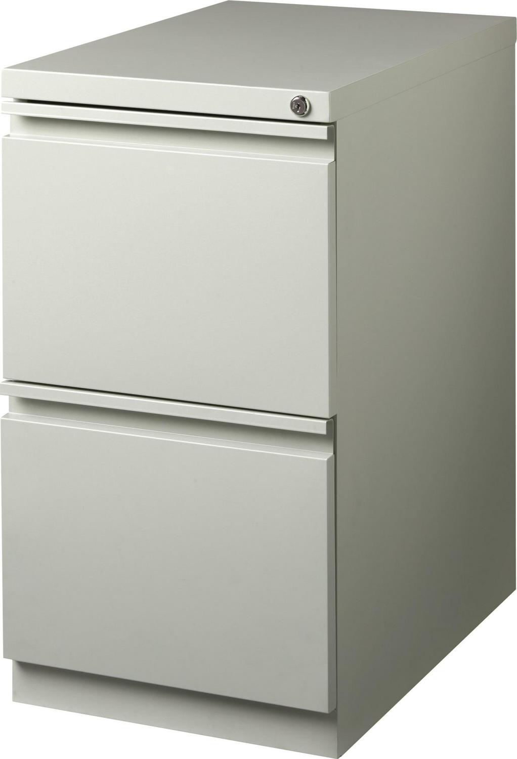 Hirsh 23" Deep Mobile Pedestal File Cabinet 2 Drawer File-File, Letter Width, Gray - Image 3