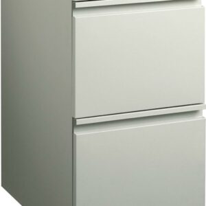 Hirsh 23" Deep Mobile Pedestal File Cabinet 2 Drawer File-File, Letter Width, Gray