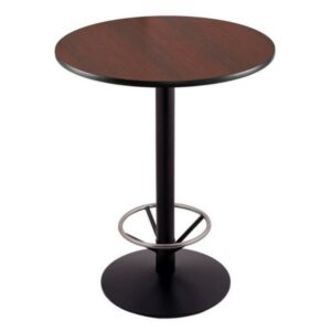 XL 820 Catalina 25" Swivel Counter Stool with Black Wrinkle Finish and Dark Cherry Maple Seat