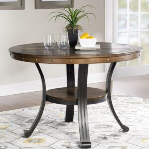 Holloway 45" Round Dining Table, Rustic Umber