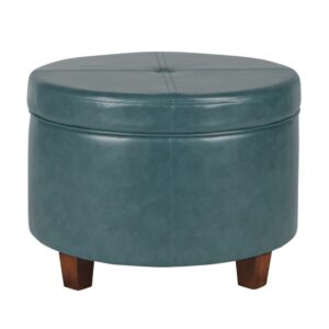 HomePop Large Leatherette Storage Ottoman, Multiple Colors