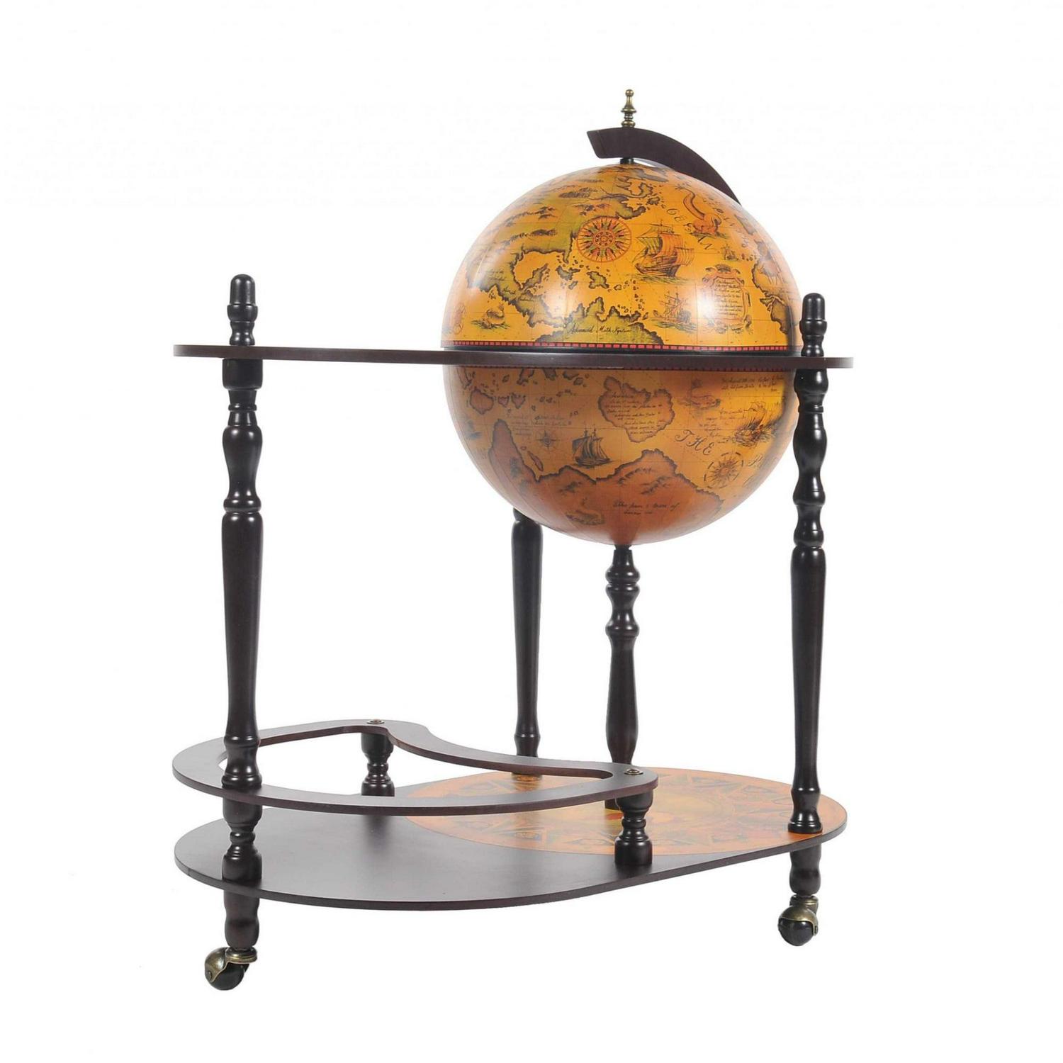 20" x 32" x 36" Red, Globe Drink Trolley - Image 3