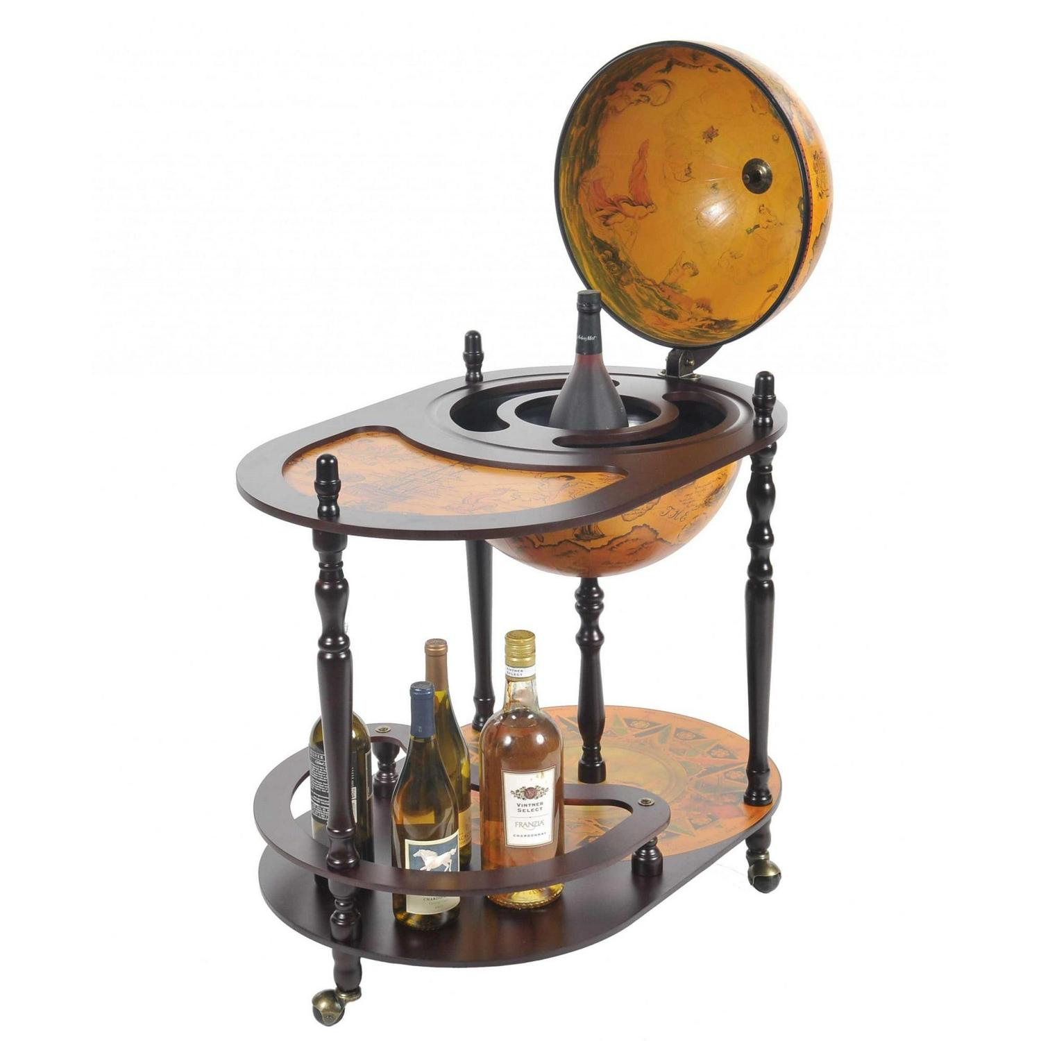 20" x 32" x 36" Red, Globe Drink Trolley