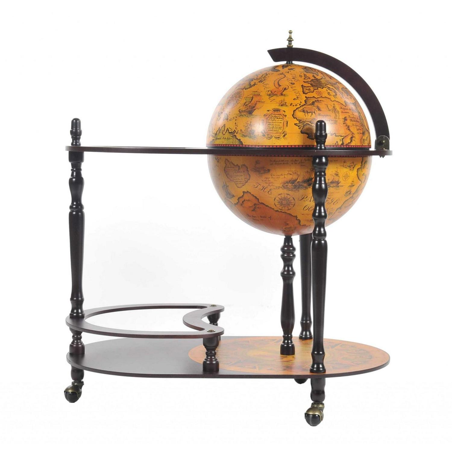 20" x 32" x 36" Red, Globe Drink Trolley - Image 2