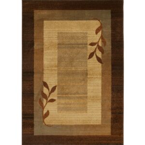 Home Dynamix Royalty Clover Contemporary Geometric Border Area Rug, Brown/Blue, 9'2"x12'6"