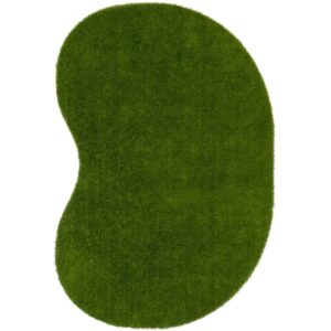 Home Floor Decorative Polyethylene Greenspace 6' X 9' Jellybean Area Rug - Green