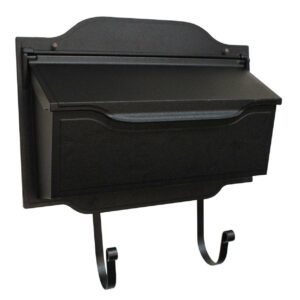 Home Key, Letter Holder SHC-1002-BLK Contemporary Horizontal Mailbox - Black