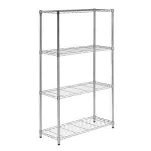 Honey Can Do 4-Tier Heavy-Duty Adjustable Shelving Unit With 200-Lb Shelf Capacity, Chrome