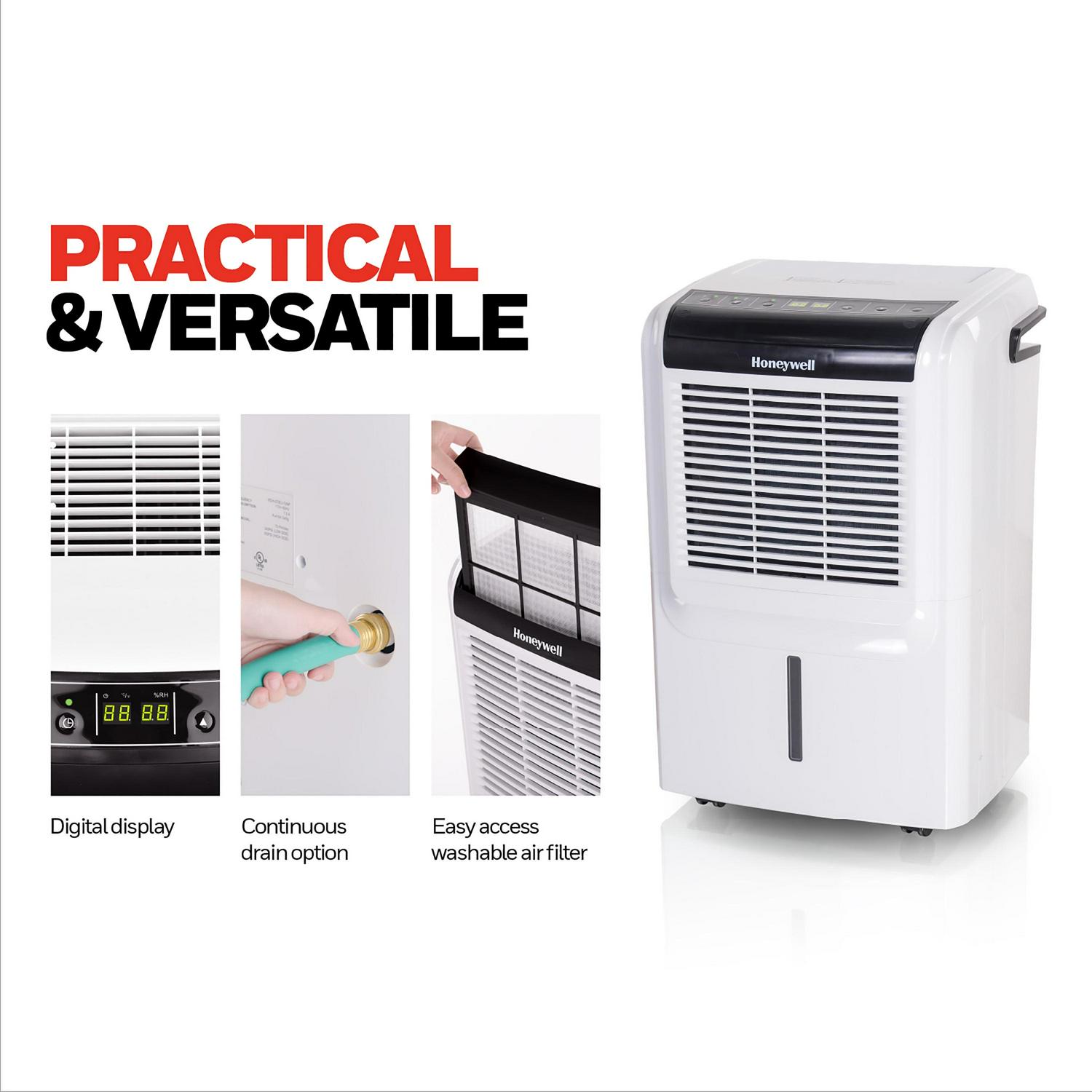 Honeywell 35 Pint Energy Star Dehumidifier with Built-in Drain Pump & 5 Year Warranty - Image 2