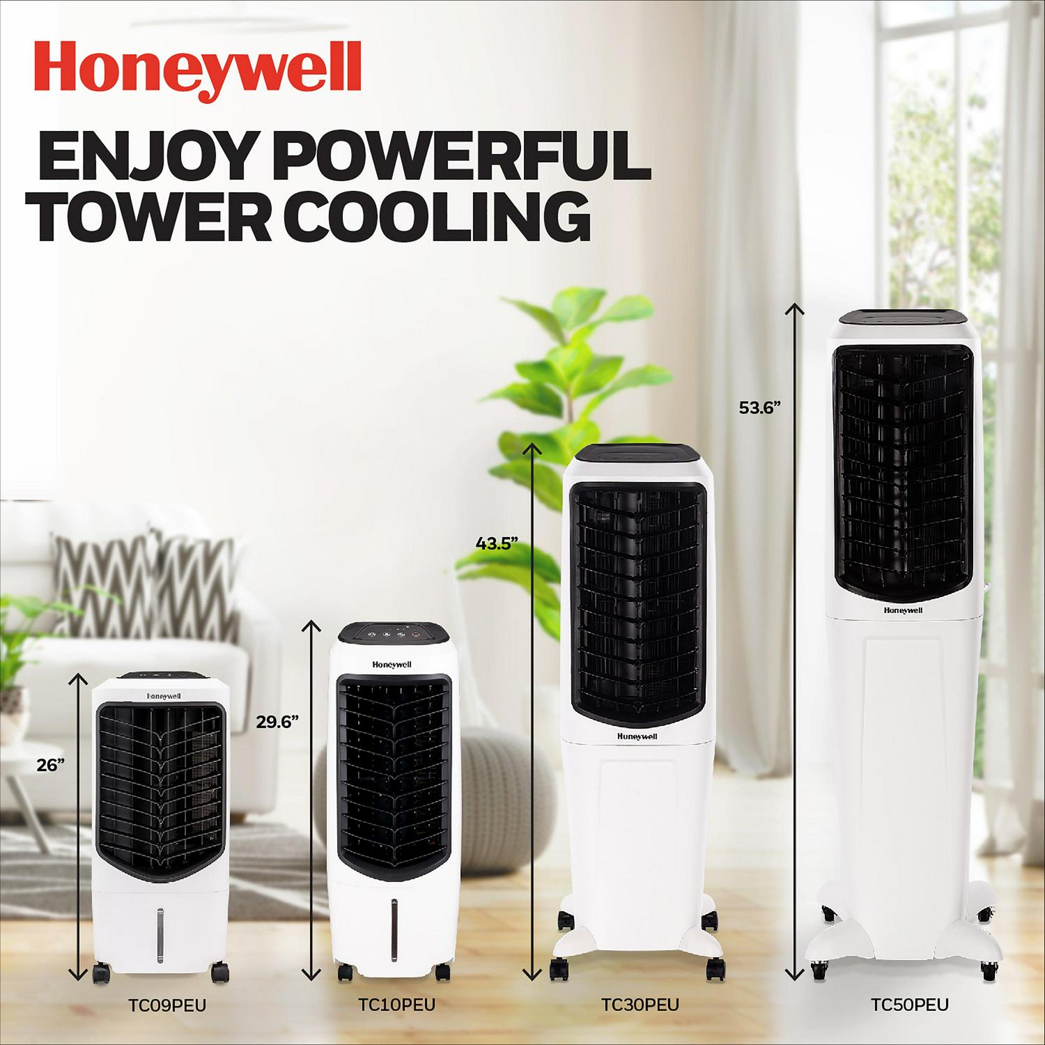 Honeywell 588 CFM 120V 487 Sq. ft Portable Evaporative Tower Cooler with Fan, Humidifier & Remote, TC50PEU - Image 5