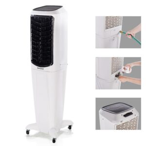 Honeywell 588 CFM 120V 487 Sq. ft Portable Evaporative Tower Cooler with Fan, Humidifier & Remote, TC50PEU