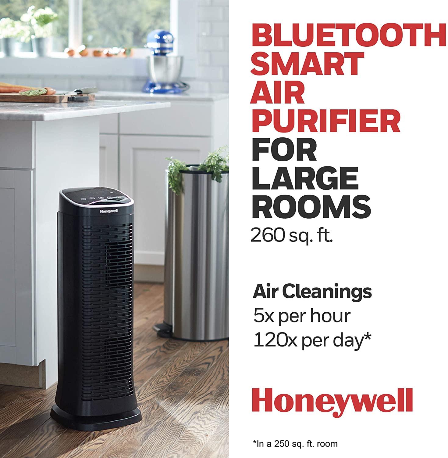 Honeywell Air Purifier, HFD360, 260 sq ft, ifD Particle Washable Filter, Bluetooth, Allergen, Smoke, Pollen, Dust Reducer - Image 2