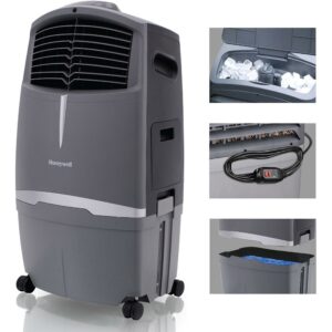 Honeywell 525 CFM Indoor/Outdoor Evaporative Air Cooler (Swamp Cooler) 320 Sq ft, Gray, CO30XE