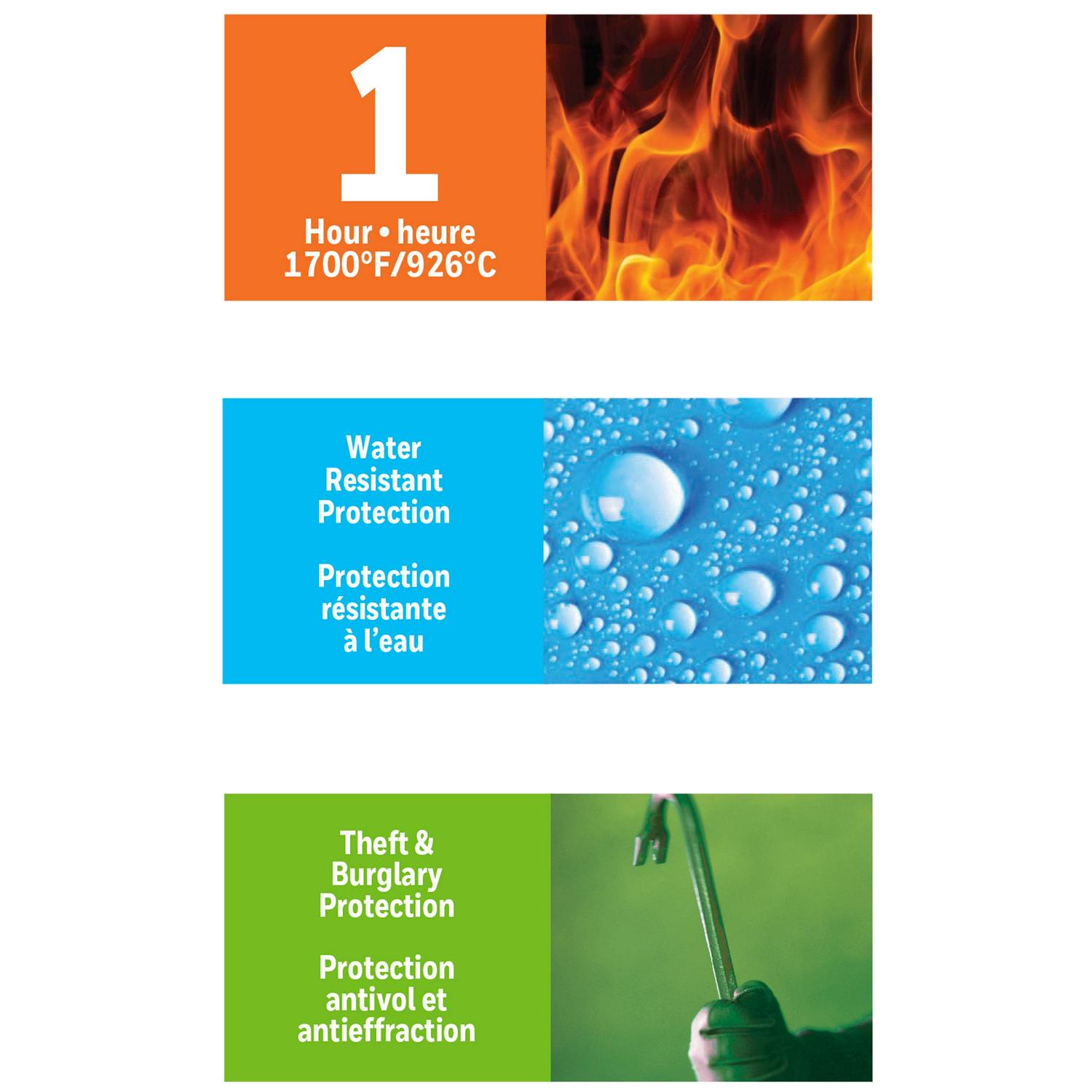 Honeywell Safes, 0.5 Cu ft, Steel Water-Resistant and 1 Hour Fire Rated Safe with Dual Dial Key Lock, 2101 - Image 8