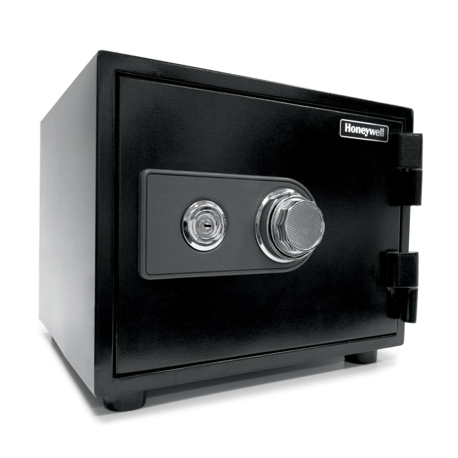 Honeywell Safes, 0.5 Cu ft, Steel Water-Resistant and 1 Hour Fire Rated Safe with Dual Dial Key Lock, 2101