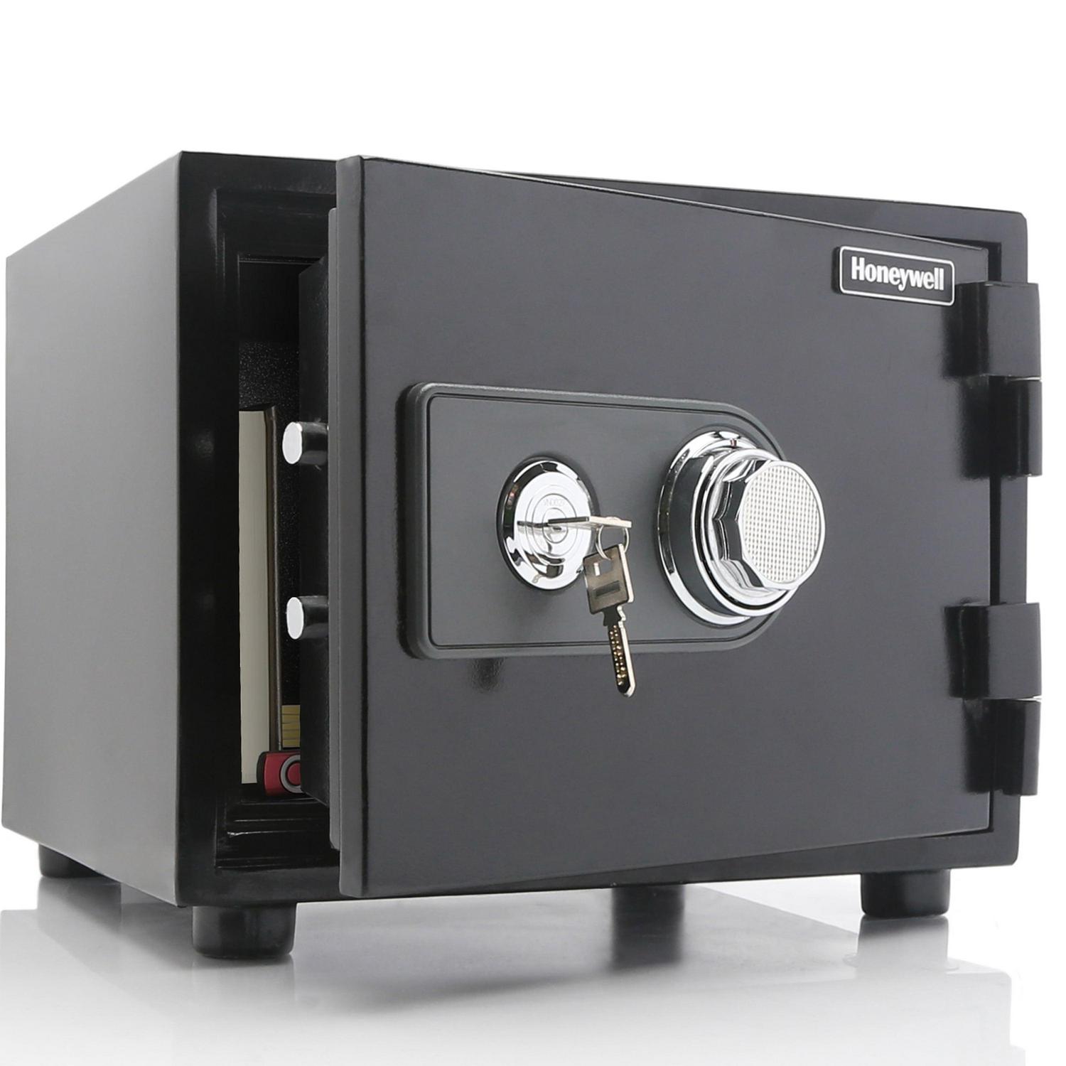 Honeywell Safes, 0.5 Cu ft, Steel Water-Resistant and 1 Hour Fire Rated Safe with Dual Dial Key Lock, 2101 - Image 2