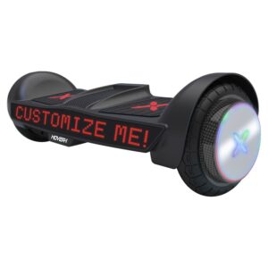 Hover-1 Sypher Electric Hoverboard with Customizable Screen for Teens, 7 mph Max Speed, Black