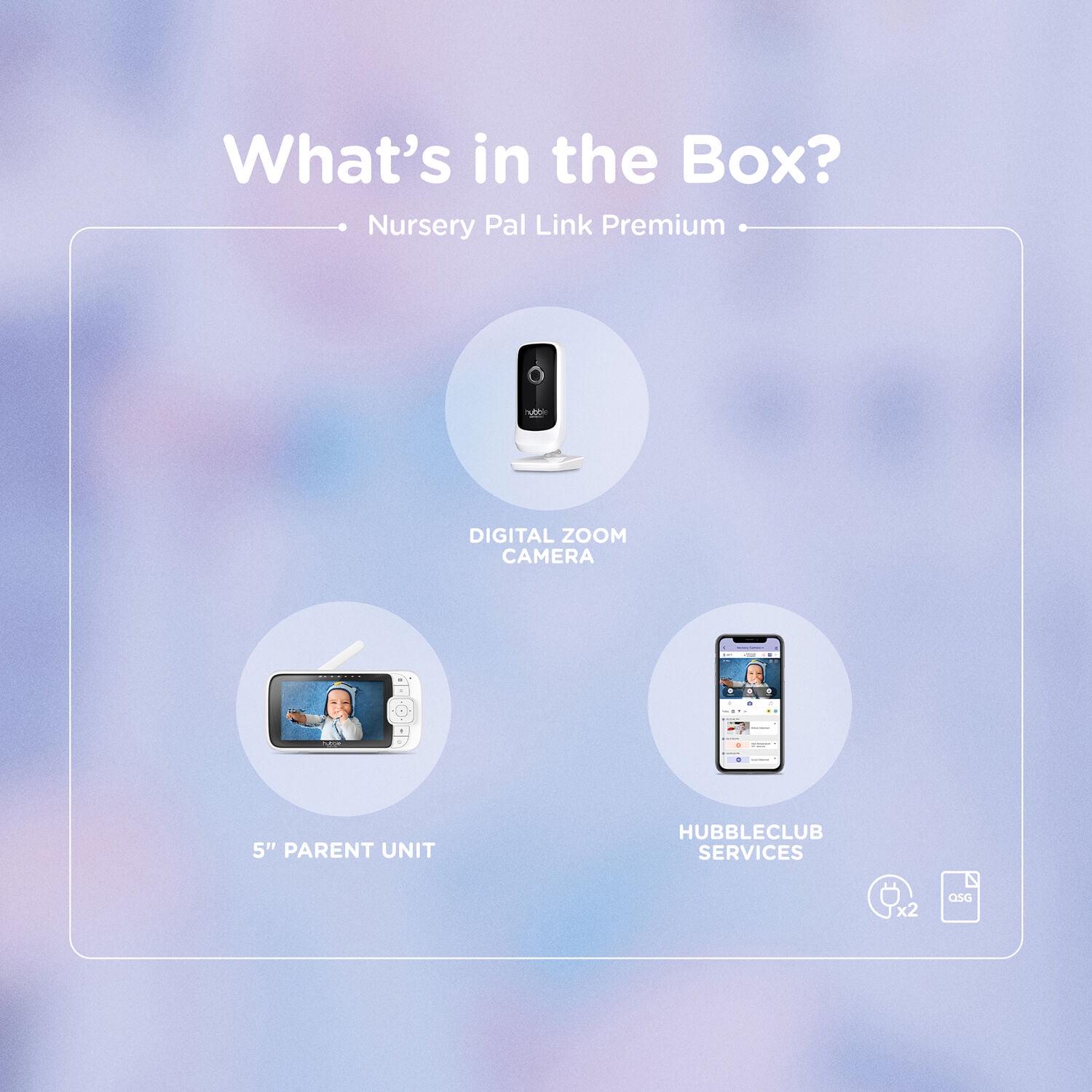 Hubble Nursery Pal Link Premium Smart Wi-Fi Enabled Baby Monitor with 5-inch HD Color Parent Unit Viewer - Image 2