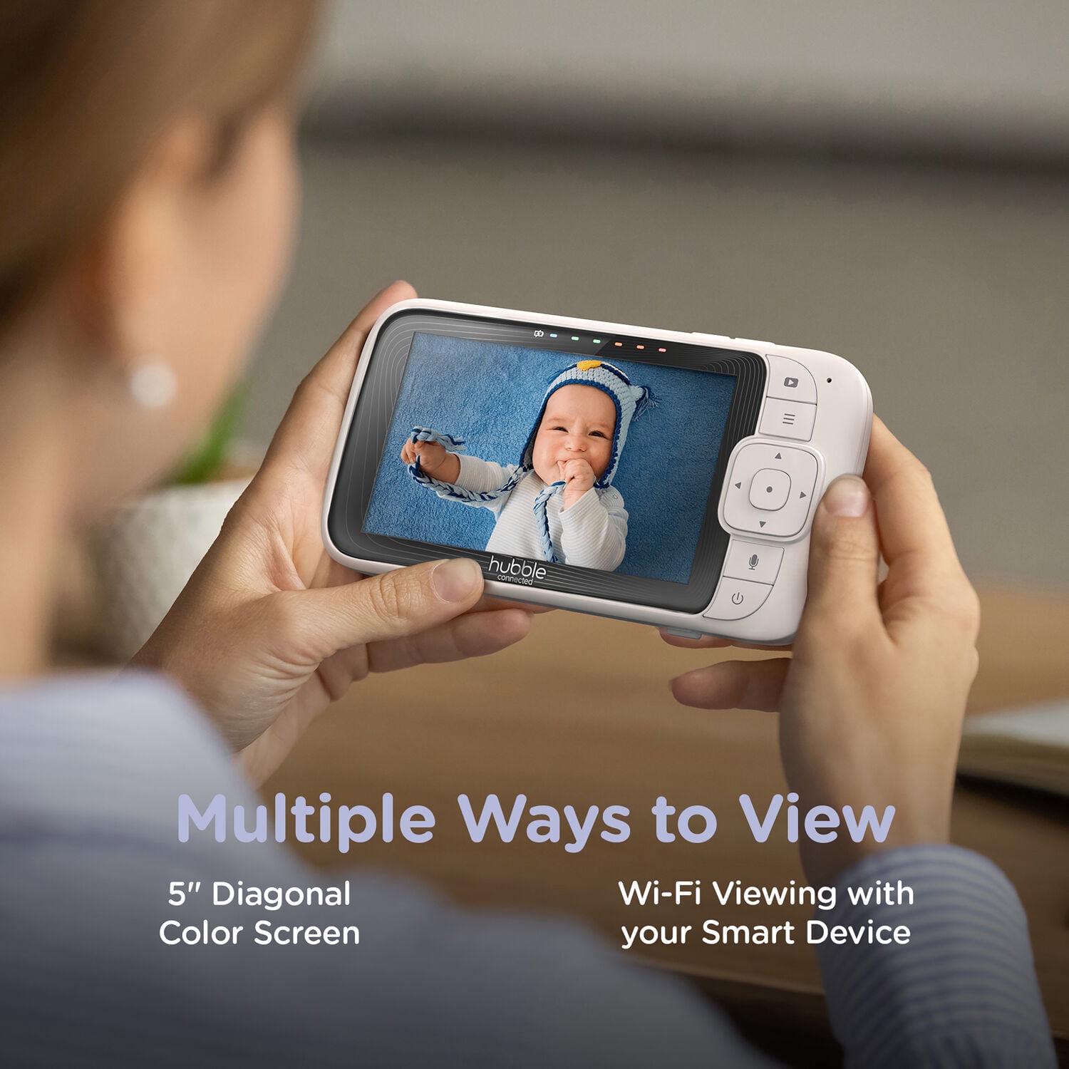 Hubble Nursery Pal Link Premium Smart Wi-Fi Enabled Baby Monitor with 5-inch HD Color Parent Unit Viewer - Image 5