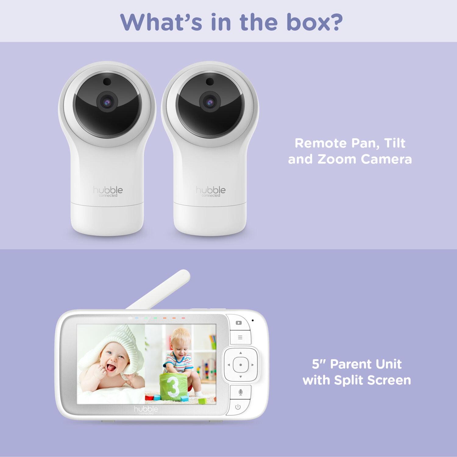 Hubble Nursery View Pro Twin Local Baby Monitor with Large 5-inch Parent Unit Viewer - Image 6