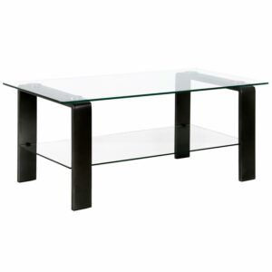 Evelyn&Zoe Asta 40" Wide Rectangular Coffee Table, Blackened Bronze